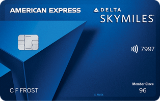 best travel credit card with no annual fee - delta blue
