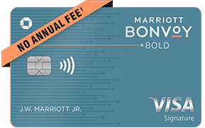 best travel credit card with no annual fee - marriott bonvoy bold