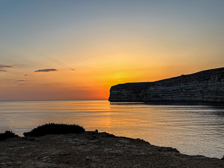 sunset in Malta