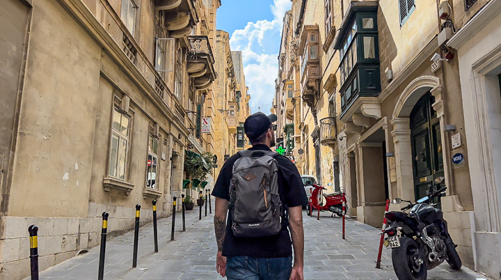 street in Valletta, Malta
