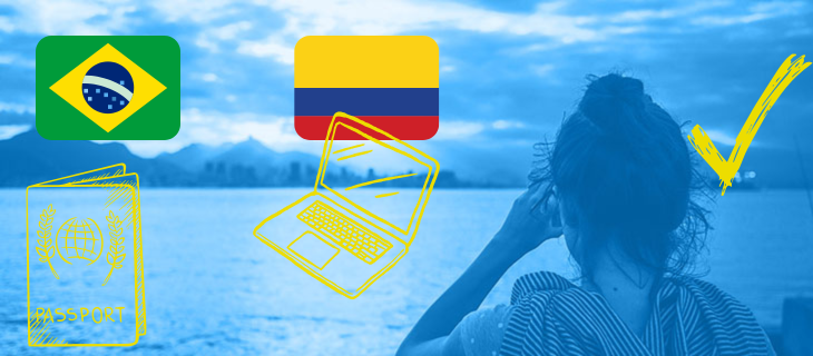 brazil digital nomad visa vs. colombia digital nomad visa