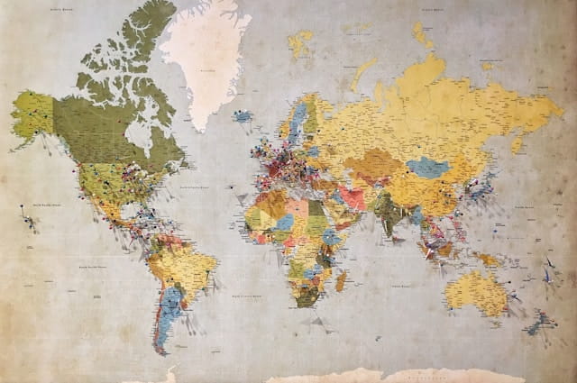 world map with pins - best digital nomad visas in 2026