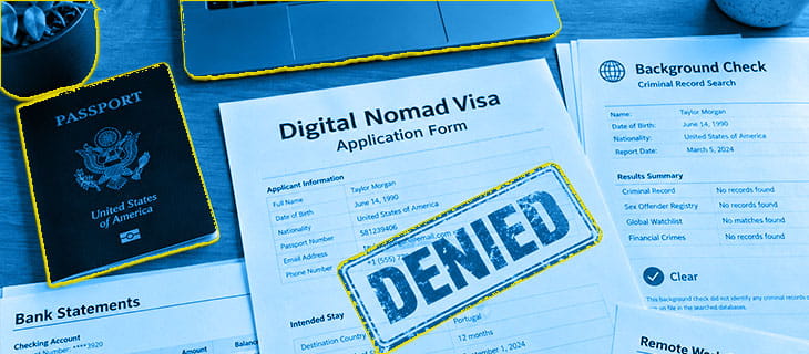 why digital nomad visa applications get rejected